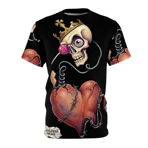 Skull & Barbed Heart All-Over Print Tee